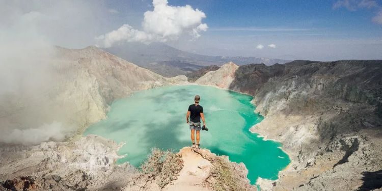 Mount Ijen Blue Fire Tour – Unique Overnight Volcano Trek Blue flames at night inside Mount Ijen’s volcanic crater